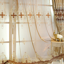 ready made embroidery window luxury European curtains for the living room with valance